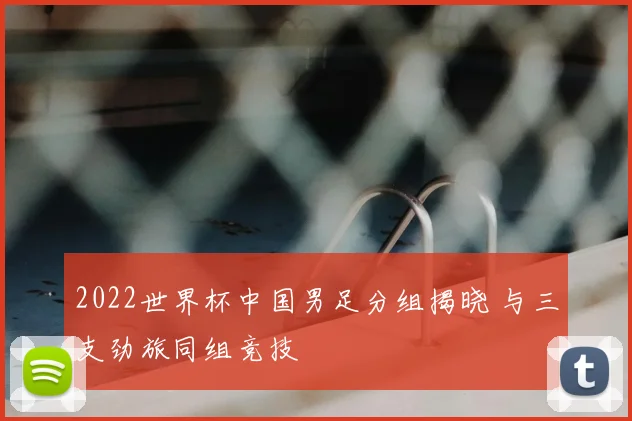 2022世界杯中国男足分组揭晓 与三支劲旅同组竞技